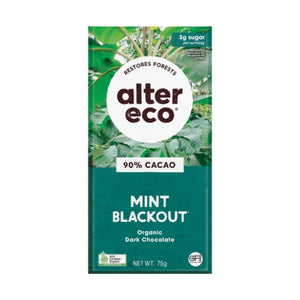 Alter Eco Organic Chocolate - Super Dark Mint 75g (cold)