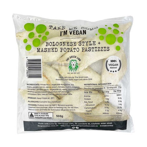 Green Lion Pastizzi - Bolognese Style 500g (cold)