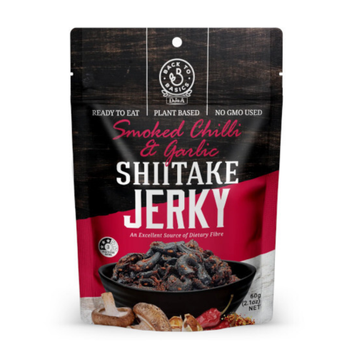 DJ&A Shiitake Mushroom Jerky Smoked Chilli & Garlic 60g