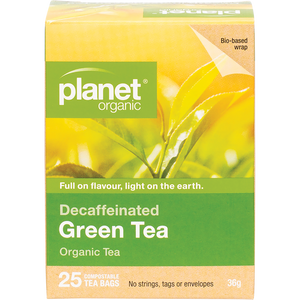 Planet Organic Green Tea Decaf Herbal Tea 25pk