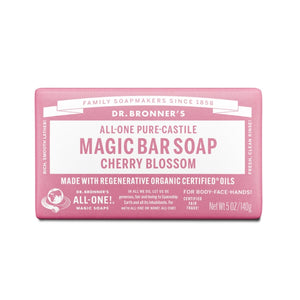 Dr Bronner's Pure-Castile Magic Soap Bar - Cherry Blossom 140g