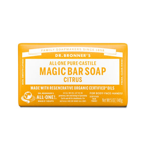 Dr Bronner's Pure-Castile Magic Soap Bar - Citrus 140g