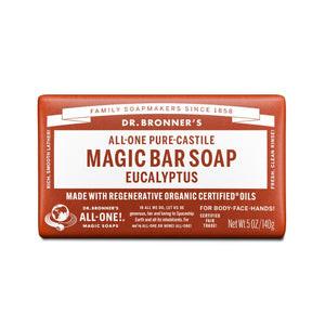 Dr Bronner's Pure-Castile Magic Soap Bar - Eucalyptus 140g