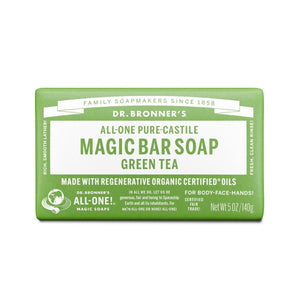 Dr Bronner's Pure-Castile Magic Soap Bar - Green Tea 140g