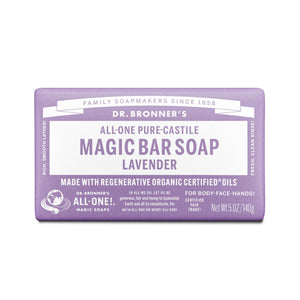 Dr Bronner's Pure-Castile Magic Soap Bar - Lavender 140g