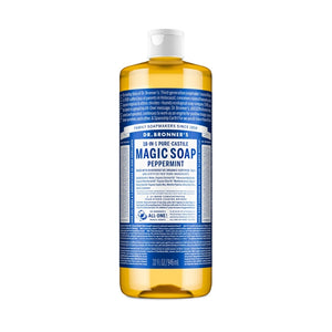 Dr Bronner's 18-In-1 Pure-Castile Magic Liquid Soap - Peppermint 946ml