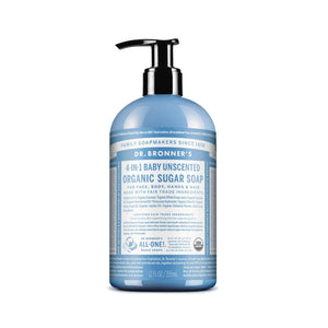 Dr Bronner's 4-In-1 Organic Sugar Soap - Baby Unscented 355ml
