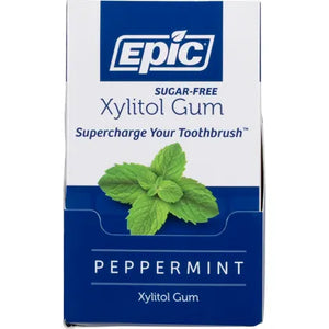 Epic Xylitol Chewing Gum Peppermint 12pcs