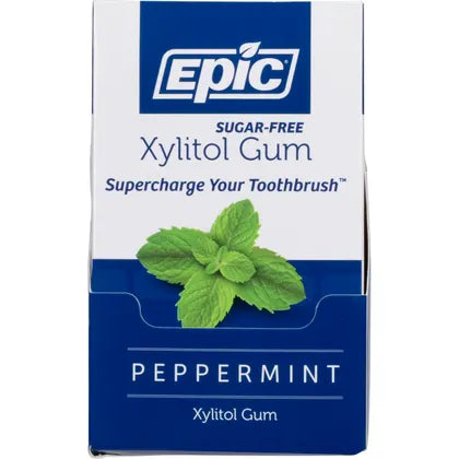 Epic Xylitol Chewing Gum Peppermint 12pcs