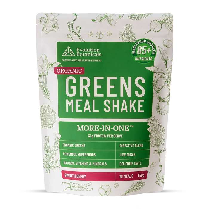 Evolution Botanicals Organic Greens Meal Shake - Berry 550g