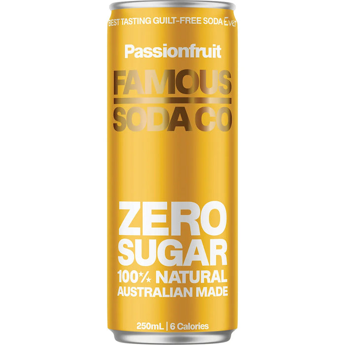 Famous Zero Sugar Soda Passionfruit 250ml