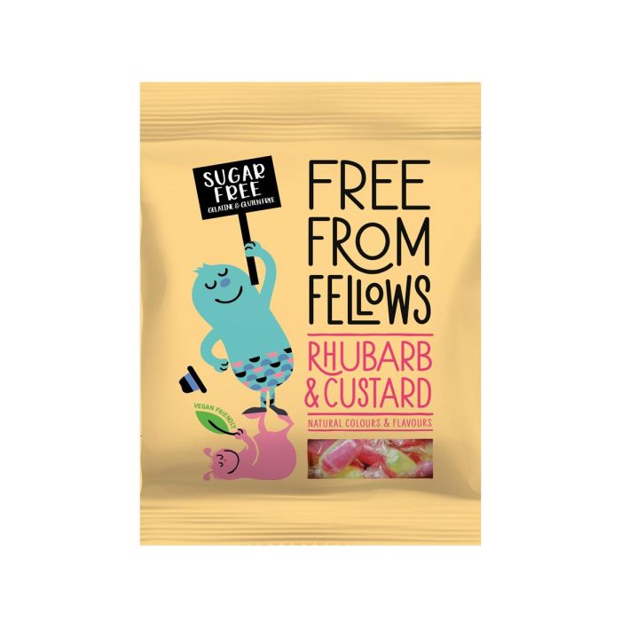 Free From Fellows Sugar Free Rhubarb & Custard 70g