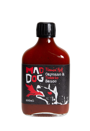 Mad Dog Sauces - Flamin Hot Cayenne and Tomato Sauce 200ml