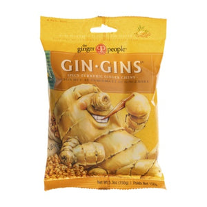 The Ginger People Gin Gins Ginger Candy Chewy Spicy Tumeric 150g