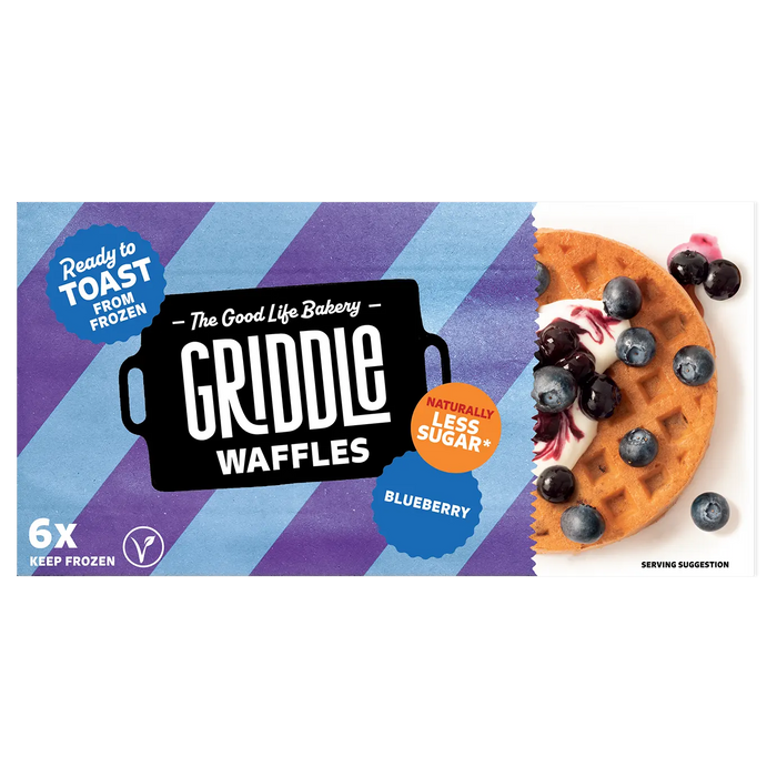 Griddle Blueberry Waffles (6 Pack) 200g (cold)