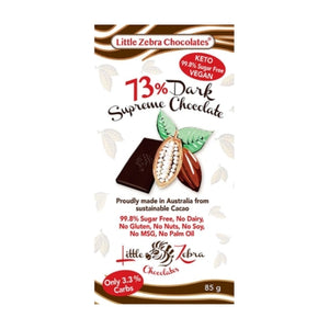 Little Zebra Chocolate Bar - Dark 73% Supreme 85g (cold)