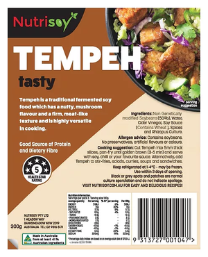 Nutrisoy Tempeh - Tasty Tempeh 300g (cold)