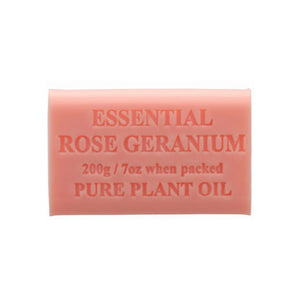 Natural Soap Bar - Essential Rose Geranium 200g
