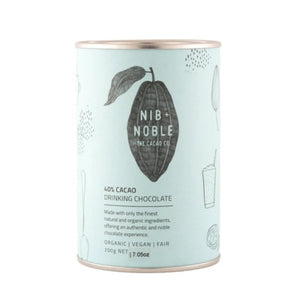 Nib & Noble Organic Drinking Chocolate - 40% Cacao 200g