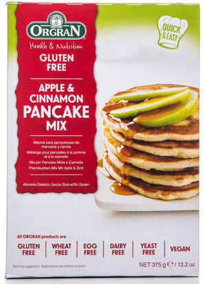 Orgran Apple & Cinnamon Pancake Mix 375gm