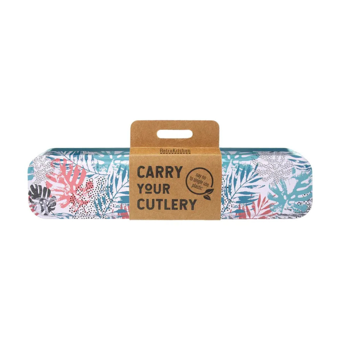 Retro Kitchen Stainless Steel Cutlery Set - Palm Fronds