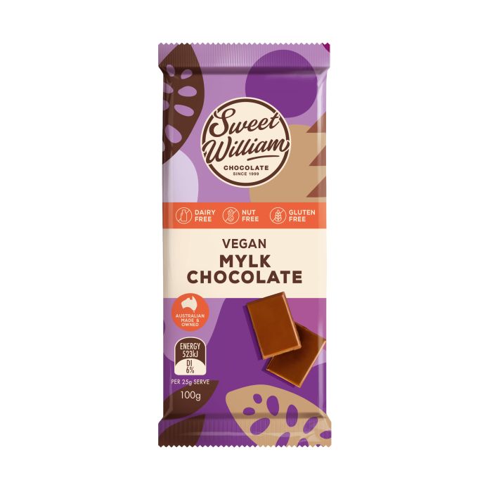 Sweet William Mylk Chocolate Bar 100g (cold)