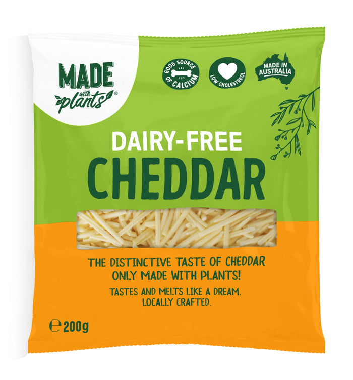 Made With Plants Cheddar Shreds 200g (cold)