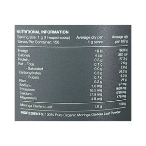 Switch Nutrition Moringa 100% Pure Organic Moringa Oleifera 150g ...