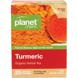 Planet Organic Turmeric Herbal Tea 25pk