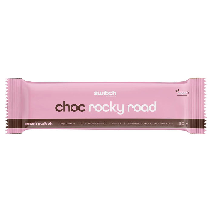 Switch Nutrition Plant Protein Bar Choc Rocky Road 60g (cold)