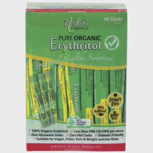 Nirvana Organics Erythritol Pure Organic Sticks 40x4g
