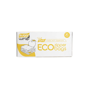 Sugar Wrap Eco Zipper Bags Sugarcane Small 40pk