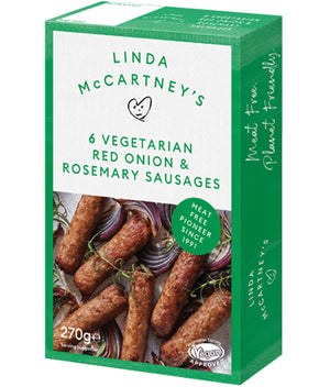Linda McCartney Red Onion & Rosemary Sausages 300g (cold)