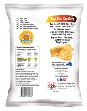 Vege Rice Crackers - Honey Soy 75g