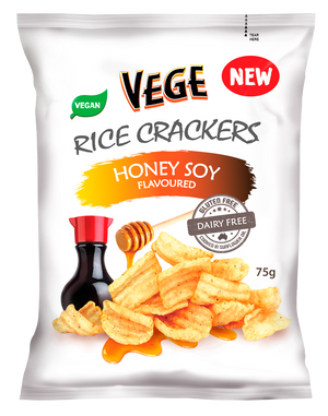 Vege Rice Crackers - Honey Soy 75g