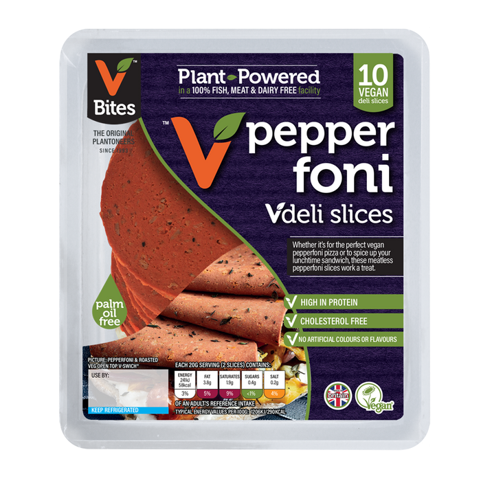 Vbites Pepperfoni Slices 100g (cold)