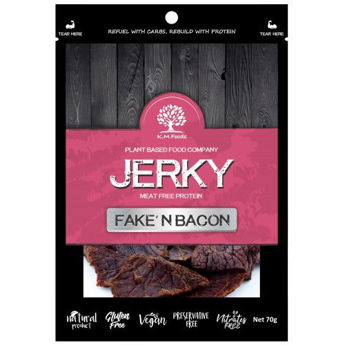 KM Foods Jerky - Fake'n Bacon 70g