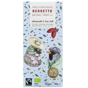 Bennetto Chocolate - Amaranth & Sea Salt 100g
