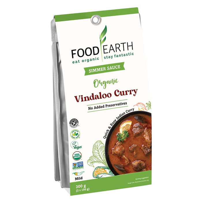 Food Earth Organic Simmer Sauce - Vindaloo Curry 300g