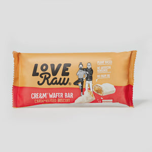 LoveRaw Cream Wafer Bars - Caramelised Biscuit 45g