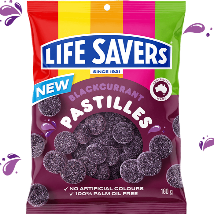 Lifesavers Blackcurrant Pastilles 180g