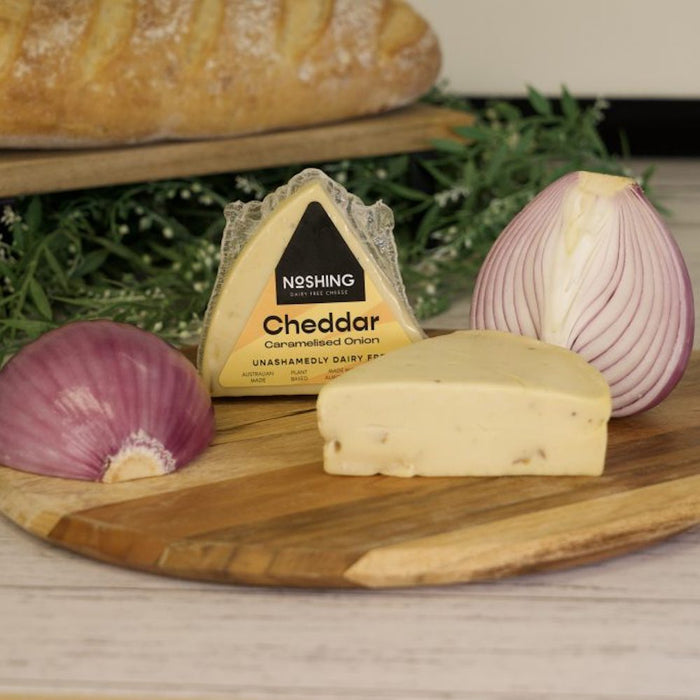 Noshing Vegan Cheddar - Caramelised Onion 150g (cold)