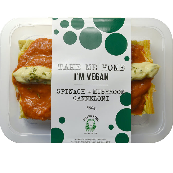 Green Lion Meals - Spinach and Mushroom Cannelloni 350g (cold)