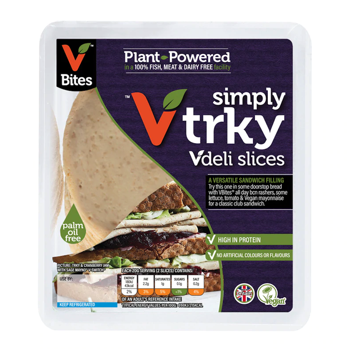Vbites Turkey Style Slices 100g (cold)