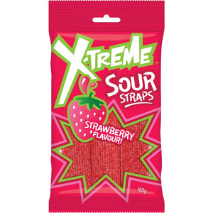 Xtreme Sour Straps - Strawberry 160g