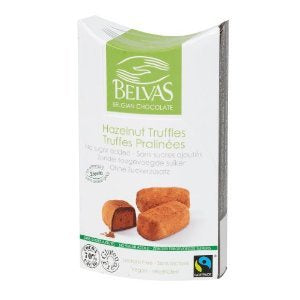 Belvas Hazelnut Praline Vegan Truffles - sugar free (cold)